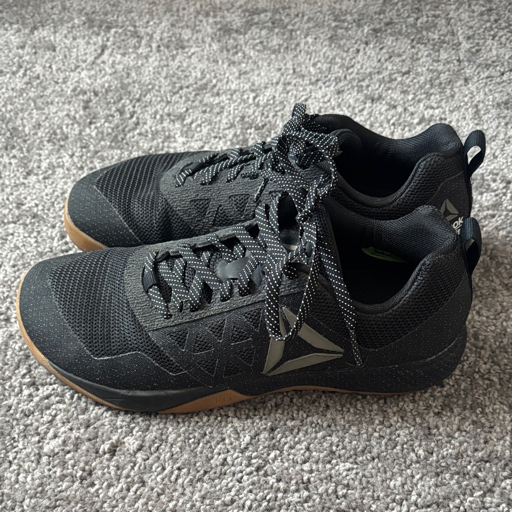 Reebok Black and Gum Sole Sneakers